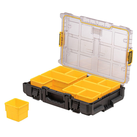 DEWALT DS100 TOUGHSYSTEM™ 2.0 Toolbox, Clear Lid, Yellow, Model DEW183394