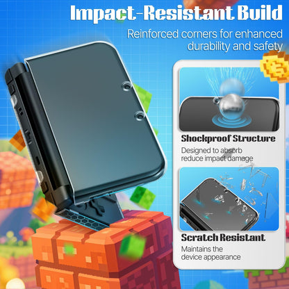 TNP Products New 3DS Case - Ultra Clear Hard Shell Cover for 2015 Nintendo 3DS - Hinge-less Design