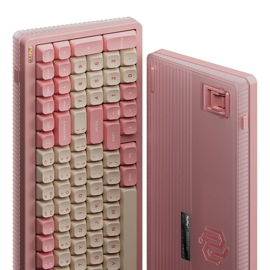 nuphy Halo96 V2 Wireless Keyboard - 96% Hot Swappable, RGB Backlit, Pink, Silent Red Clear-Top (45gf)