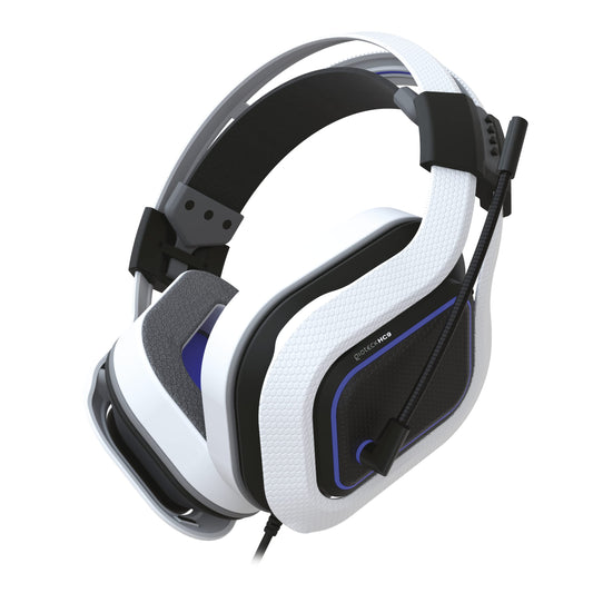 Gioteck - HC-9 Blue and White Wired Stereo Gaming Headset for PS5, PS4, PC, Mac and Mobile