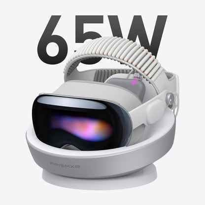 PRISMXR Charging Dock for Apple Vision Pro - 65W Fast Charge Station with USB-C Charger (Model P1112)