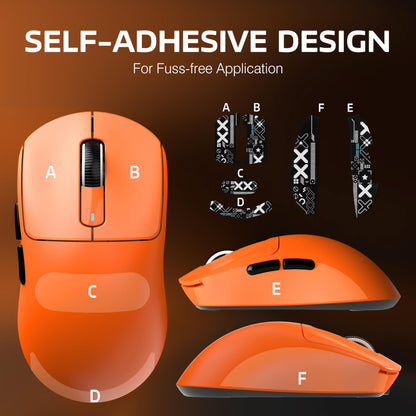 ATTACK SHARK X3 Wireless Gaming Mouse, 26K DPI, Tri-Mode Connectivity, Orange, Includes Anti-Slip Stickers