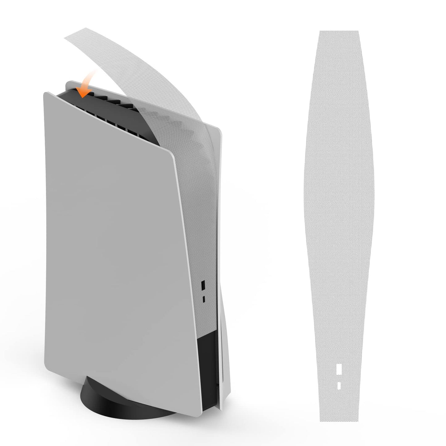 AJKTHGE Dust Cover Net for PS5 Console - Anti-Dust, Heatsink Barrier, White, Compatible with Optical and Digital Versions