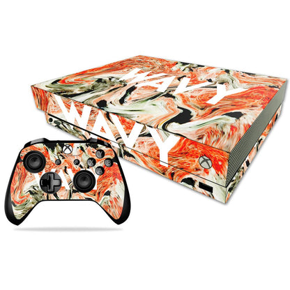 MIGHTY SKINS Xbox One X Skin - Wavy Vinyl Decal Wrap, Durable & Protective, Easy to Apply, Model MIXBONXCMB-Wavy