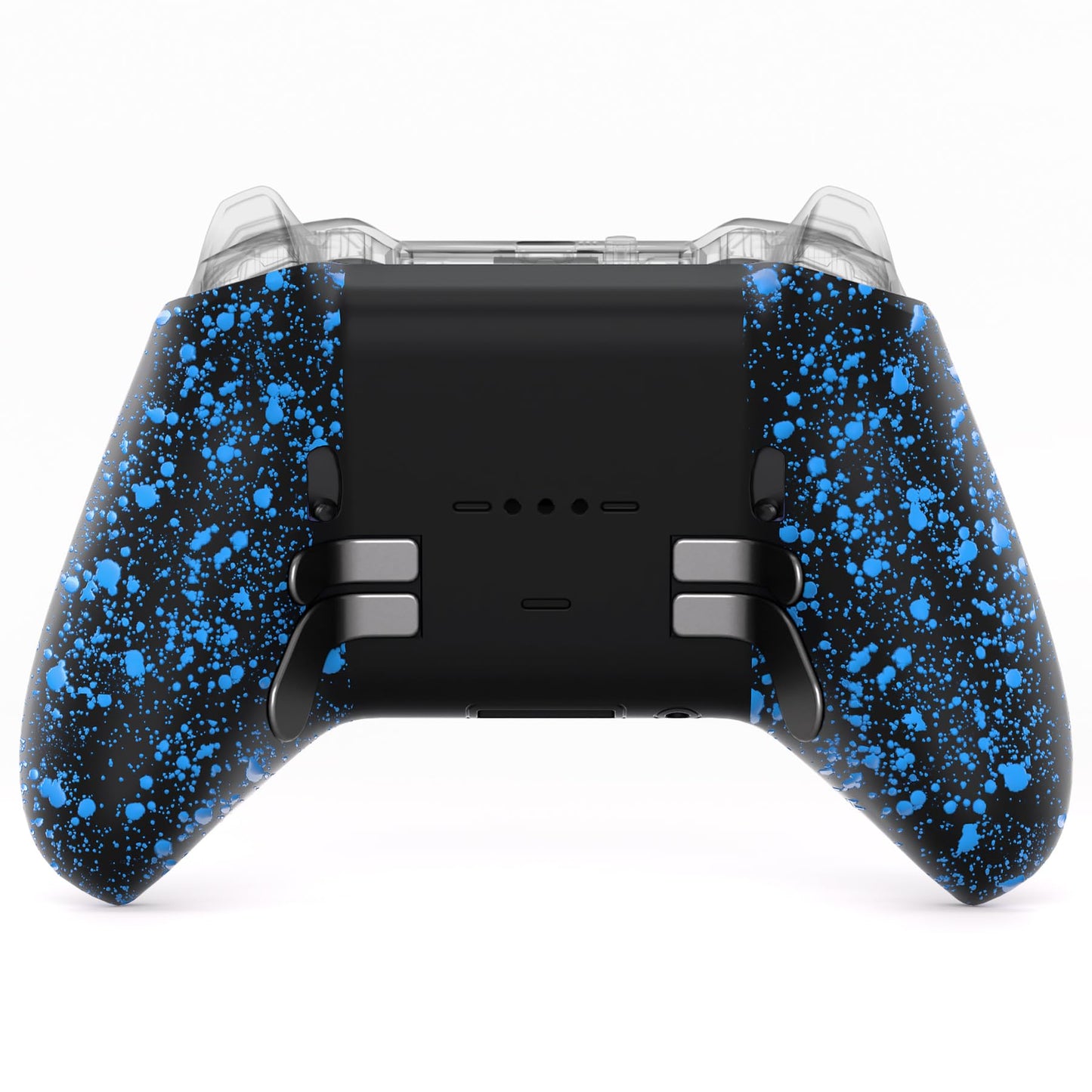 eXtremeRate Replacement Bottom Shell Case for Xbox Elite Series 2 Controller  Textured Blue Non-Slip Back Housing Shell  3D Splashing Cover for Xbox Elite Series 2 Core Wireless Controller Model 1797