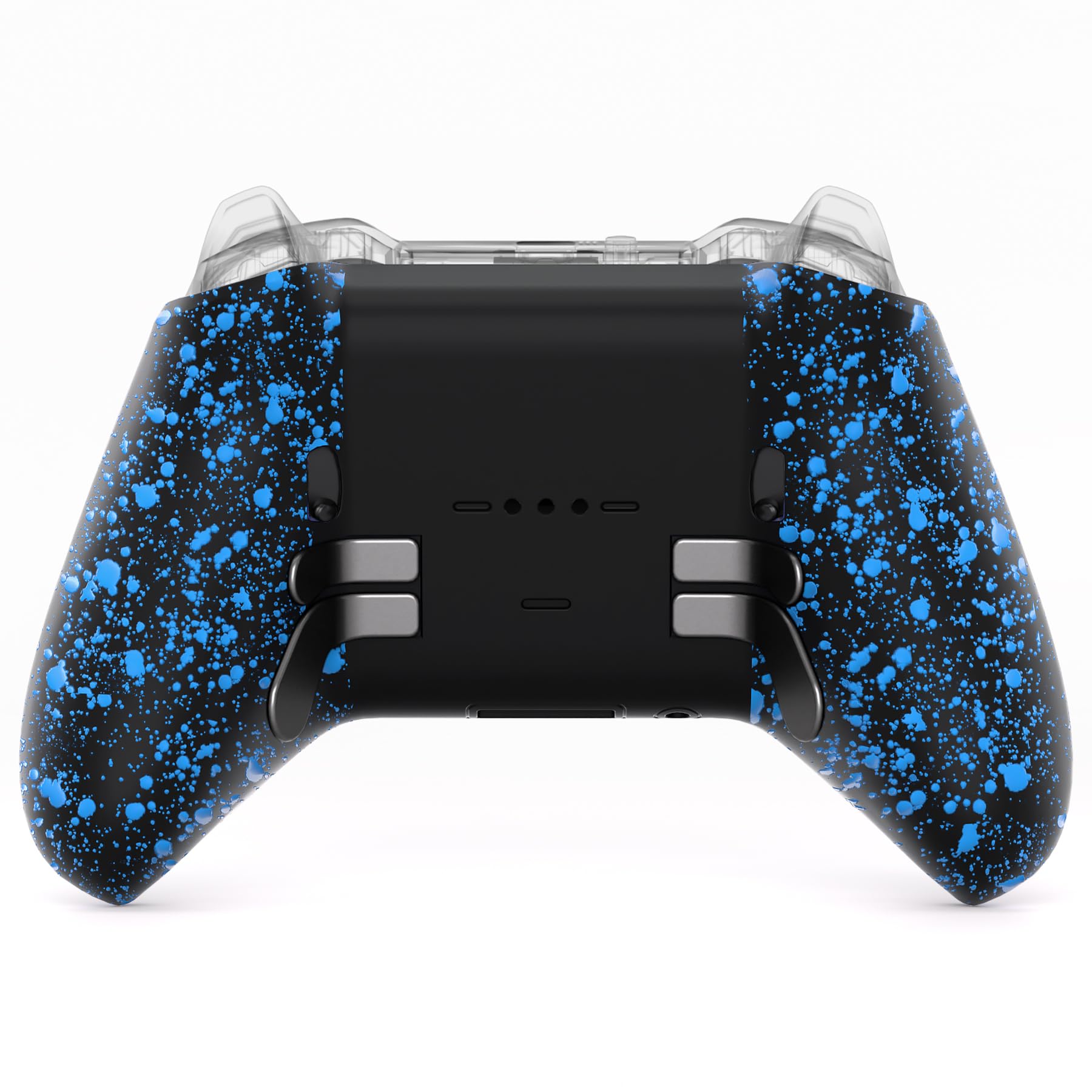 eXtremeRate Replacement Bottom Shell Case for Xbox Elite Series 2 Controller  Textured Blue Non-Slip Back Housing Shell  3D Splashing Cover for Xbox Elite Series 2 Core Wireless Controller Model 1797