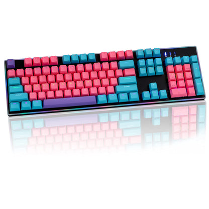 Ussixchare 60% Keycap Set - 104 Backlit PBT for Gateron/Kailh Switches - Ahri Pink