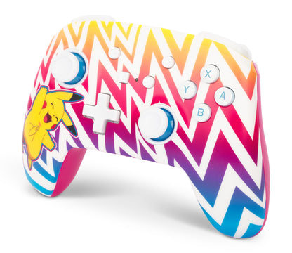 PowerA Enhanced Wireless Controller for Nintendo Switch - Pikachu Vibrant, Bluetooth, Advanced Gaming Buttons, Model NSGP0262-01