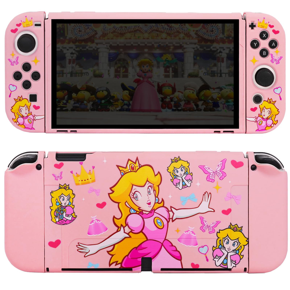 TIKOdirect Dockable Case Compatible with Switch OLED 2021  Cute Protective Soft Cover Full Protection for Switch OLED and Joy-Con Controller  Pink Princess