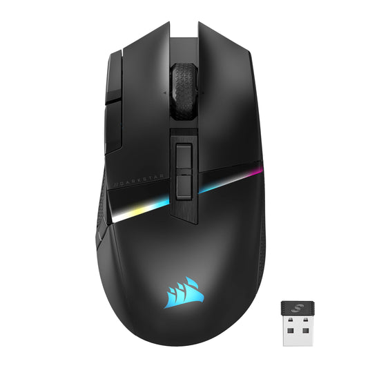 Corsair DARKSTAR RGB Wireless Gaming Mouse - 26,000 DPI, 15 Programmable Buttons, Black, iCUE Compatible, Model CH-931A011-NA
