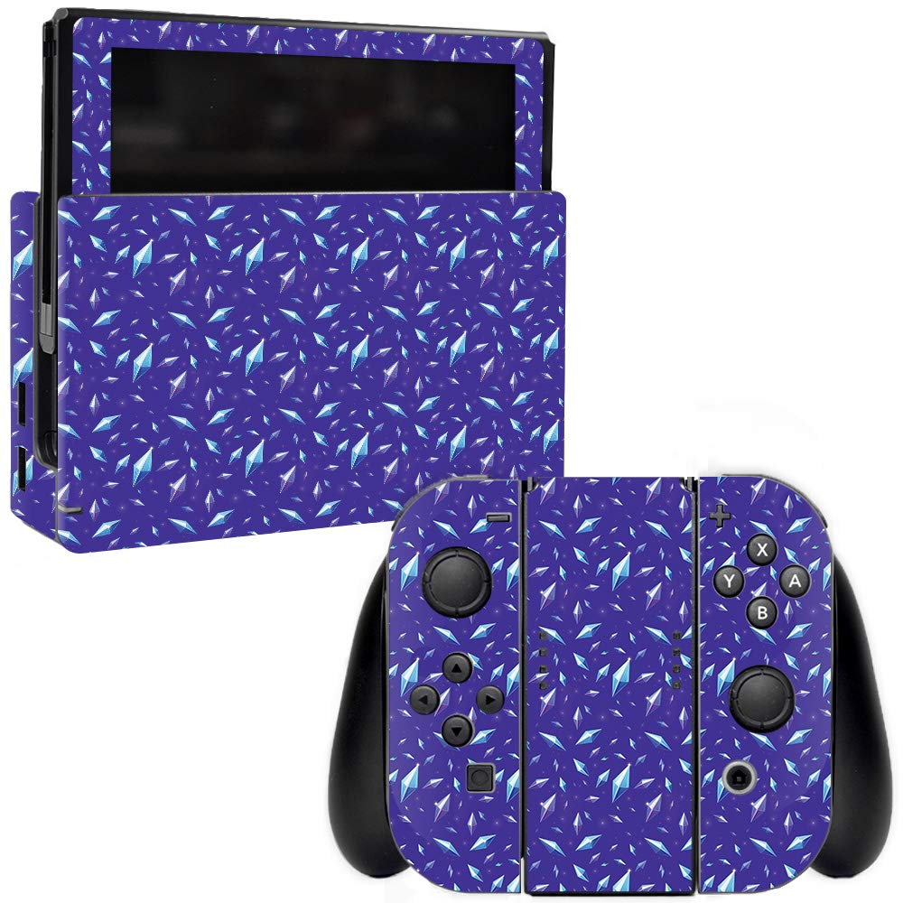 MIGHTY SKINS Nintendo Switch Skin - Durable Vinyl Decal Cover, Crystal Gemstones, Easy Apply/Remove, Model NISWI-Crystal Gemstones