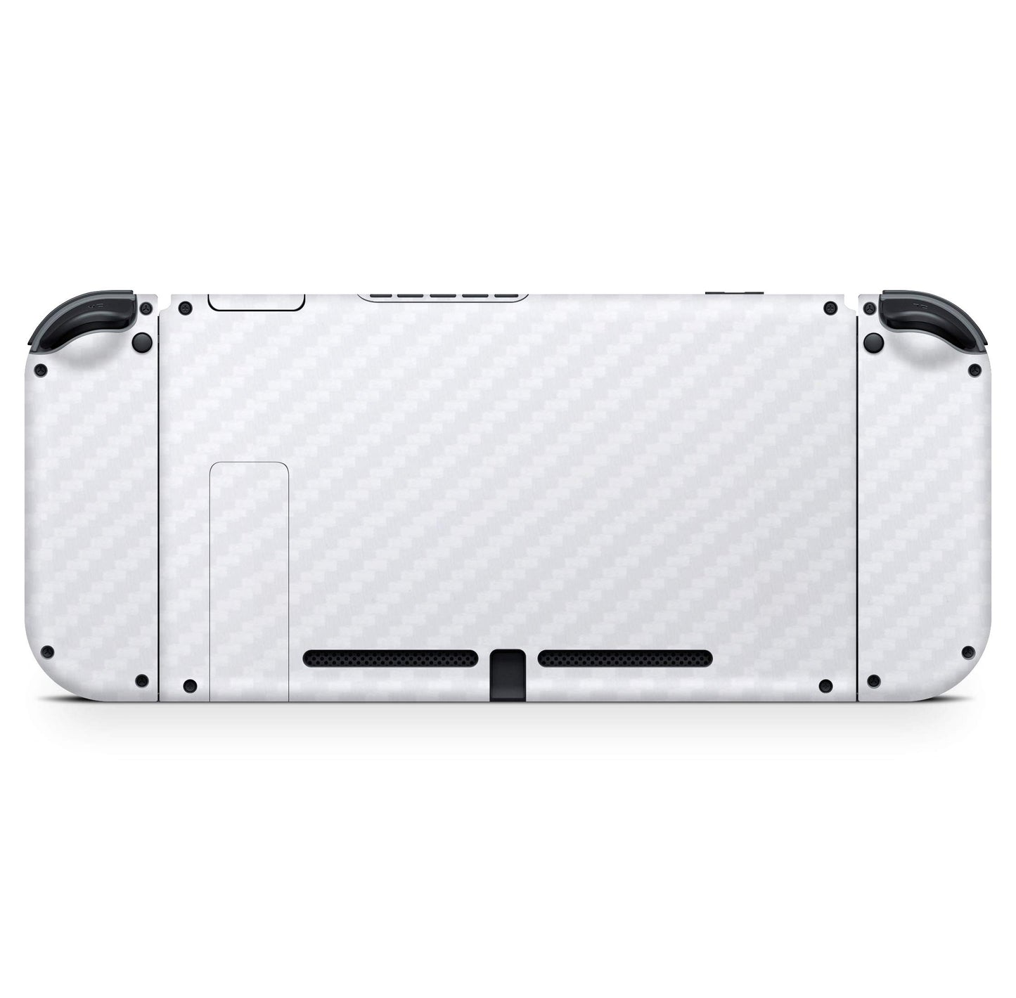 giZmoZ n gadgetZ Carbon White Skin Decal Vinyl Sticker for Nintendo Switch Console + 1 Controller, Model GNG-Switch-CARB-WHITE-SKINS