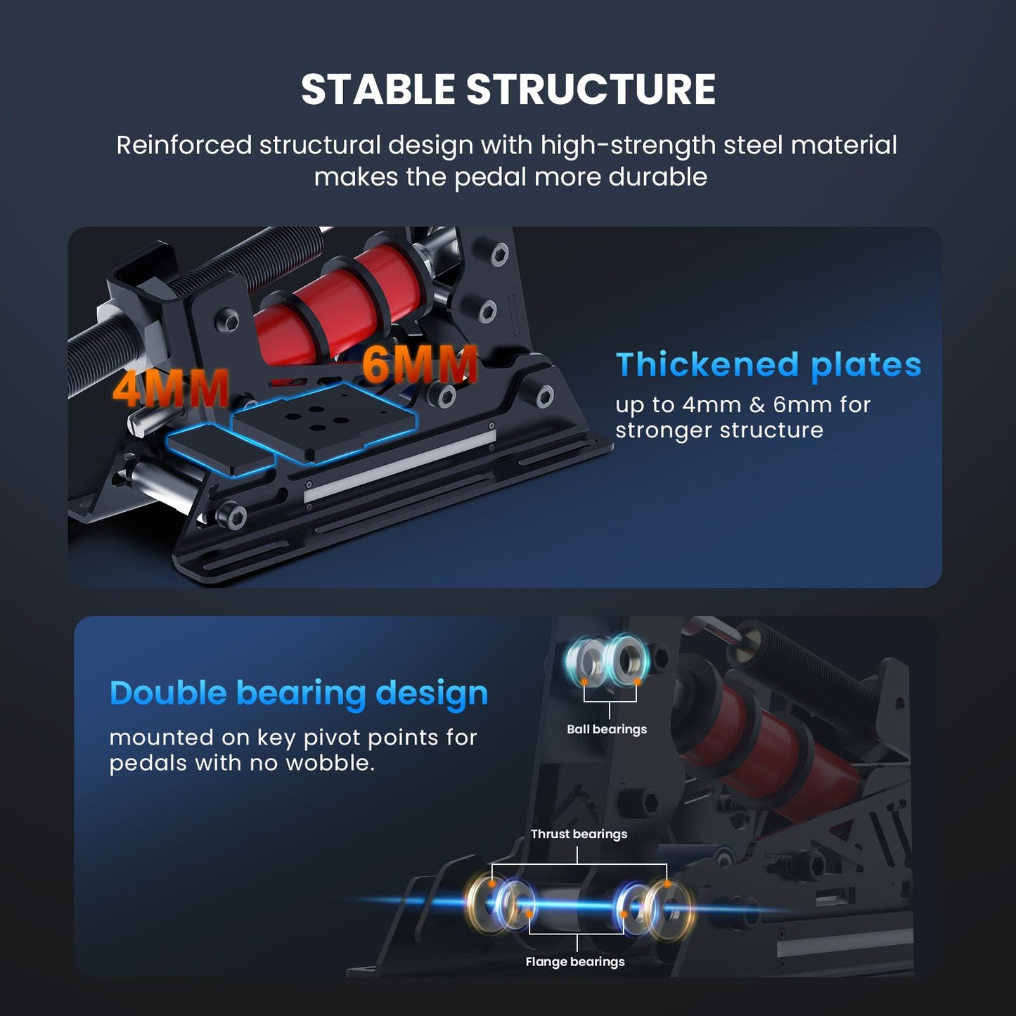 SIMSONN PRO X Ultra Pedals - Load Cell Hydraulic Sim Racing Pedals for PC - Model PRO-P3-H3 - Color: PRO X Ultra-P3-H3