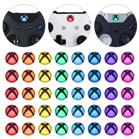 eXtremeRate Custom Home Guide Button LED Mod Stickers for Xbox Series X/S  for Xbox One Elite V1/V2  for Xbox One S/X  Xbox One Standard Controller with Tools Set - 40 pcs in 8 Colors