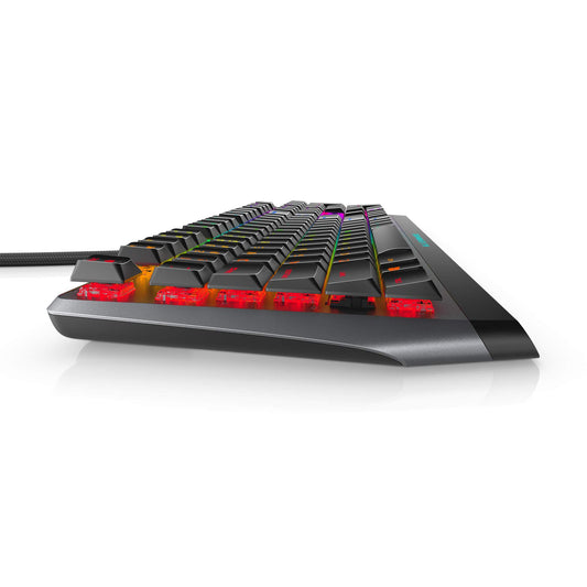 Alienware Low-Profile RGB Gaming Keyboard AW510K - Cherry MX Red, Dark Side of the Moon, Aluminum, Media Controls, USB Passthrough