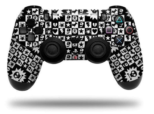 WraptorSkinz Skin Compatible with Sony PS4 Dualshock Controller PlayStation 4 Original Slim and Pro Gothic Punk Pattern (Controller NOT Included)