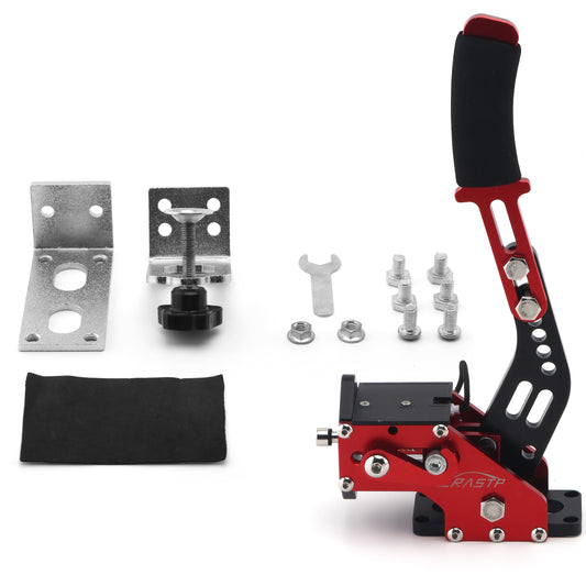 RASTP USB Handbrake with Clamp for SIM Racing Games - Compatible with Logitech G27/G25/G29, T500/T300 - Red