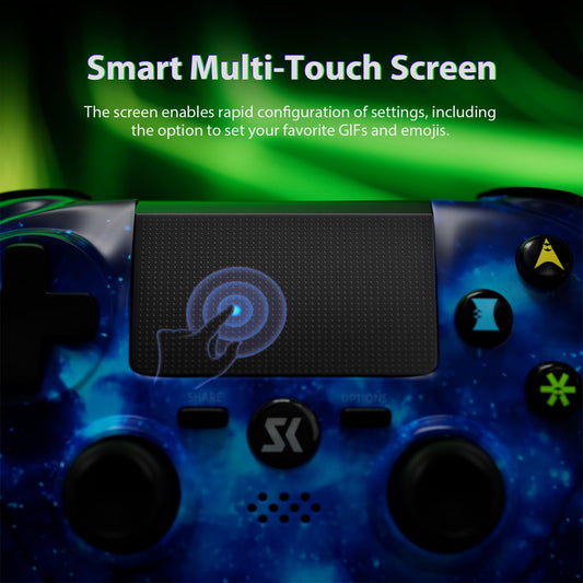 CHENGDAO Wireless Controller for PS4 - RoyaBlue Style, Double Shock, Touch Pad, Audio Function, Compatible with PS4/Pro/Slim/PC