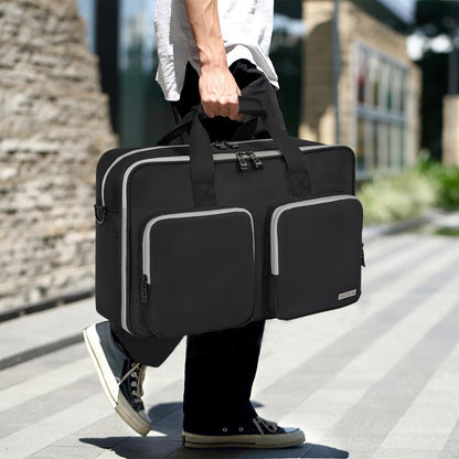 AKOZLIN PS5 Padded Travel Bag - Large Capacity for Console, Monitor, Headset, Charger - Dark Grey