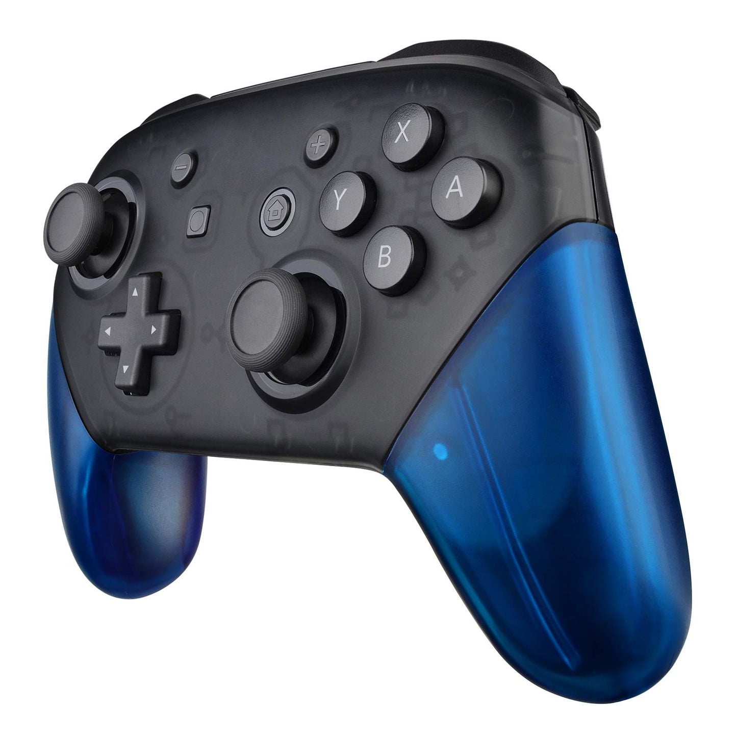 eXtremeRate Transparent Blue Replacement Handle Grips for Nintendo Switch Pro Controller  DIY Hand Grip Shell for Nintendo Switch Pro - Controller NOT Included