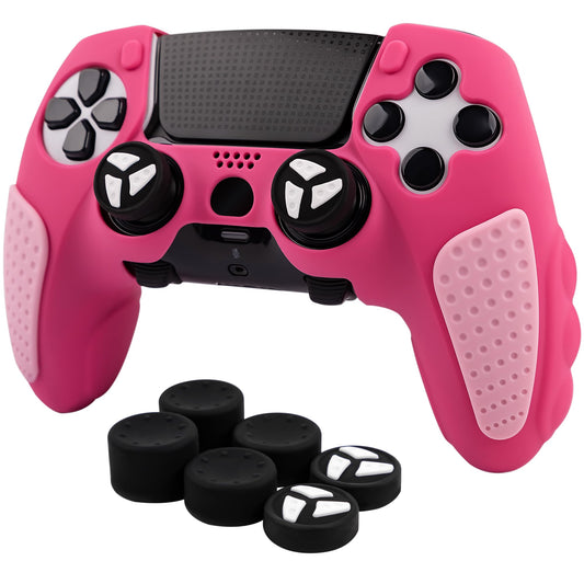 Durable Silicone Grip Cover for DualSense Edge PS5 Controller - Ergonomic  Anti-Slip Design with Thumb Stick Caps for Full Protection (Pink)