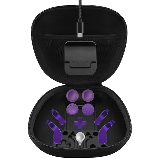 Complete Component Pack for Xbox Elite Controller Series 2 - Accessories Includes 1 Controller Carrying Case  1 Charging Dock  4 Thumbsticks  4 Paddles  1 Adjustment Tool and 1 Charging Cable(Purple)