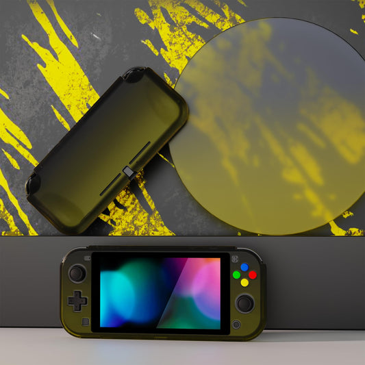 PlayVital ZealProtect Case for Nintendo Switch Lite - Ergonomic Grip, Shock-Absorbent, Anti-Scratch, Gradient Black Yellow, Model PSLYP3014