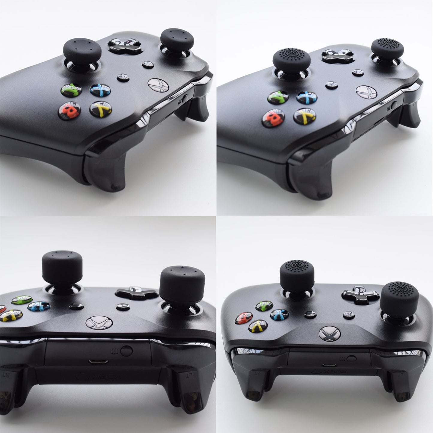 Hikfly Silicone Gel Cover for Xbox One/S/X Controller - Camouflage Skin Protector - Grey - Includes 8 Thumb Grip Caps