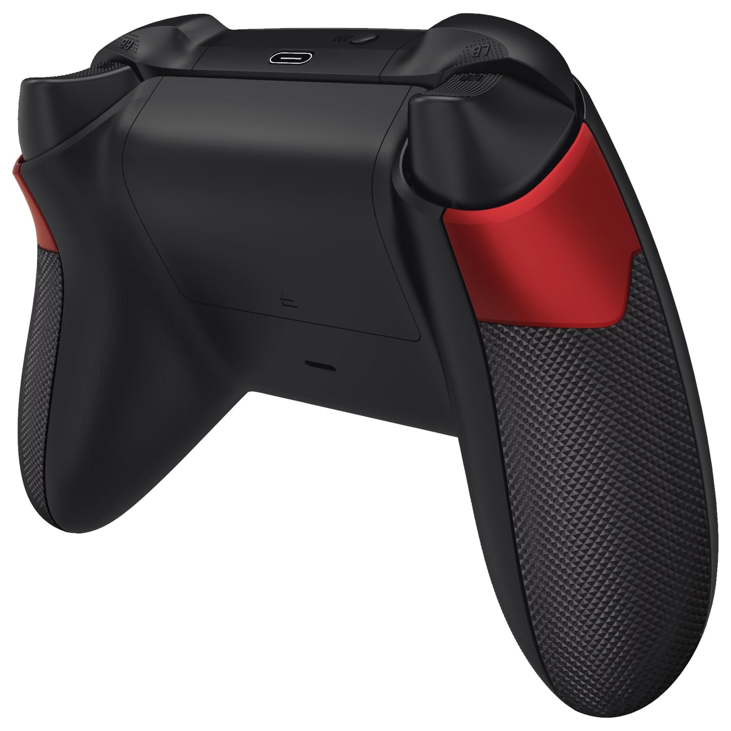 eXtremeRate Scarlet Red & Black Performance Rubberized Grips Replacement Back Panels for Xbox Series X/S Controller  Non-Slip Diamond Texture Side Rails Handles for Xbox Core - Controller NOT Included