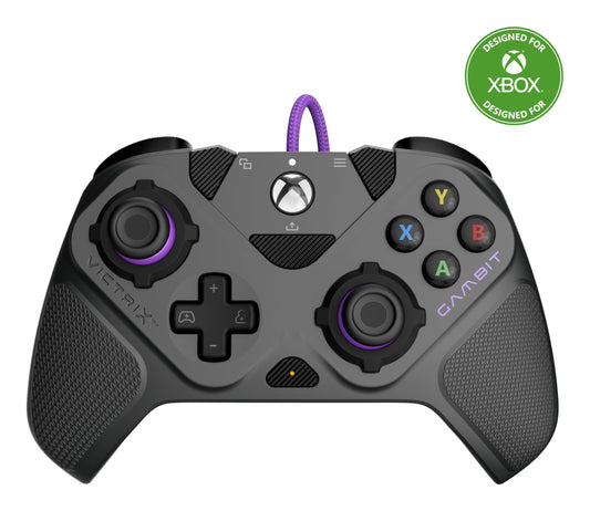 Turtle Beach Victrix Gambit Prime Wired Tournament Controller Licensed for Xbox Series X|S  Xbox One & PC - Swappable Thumbsticks  Rapid Fire Triggers  Remappable Buttons  Customizable Functions