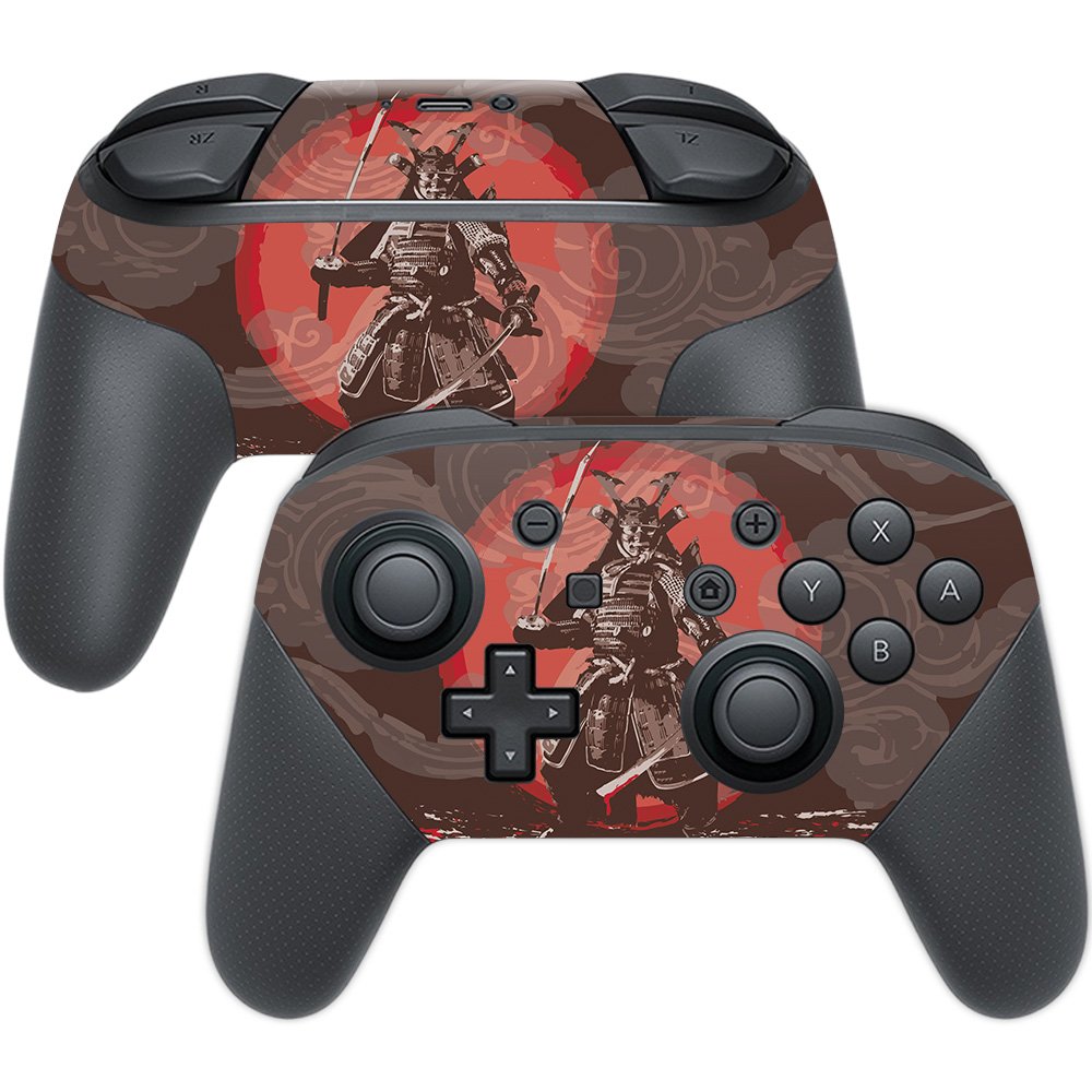 MightySkins Skin Compatible with Nintendo Switch Pro Controller - Samurai Battle | Protective, Durable, and Unique Vinyl Decal w