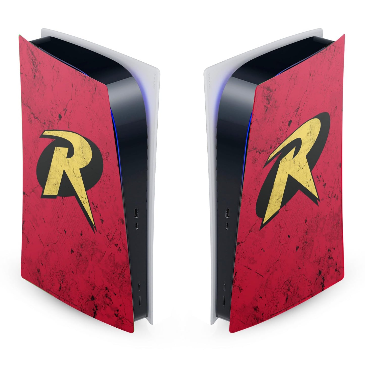 Head Case Designs Officially Licensed Batman DC Comics Robin Logos And Comic Book Vinyl Faceplate Sticker Gaming Skin Decal Cover Compatible With Sony PlayStation 5 PS5 Digital Edition Console