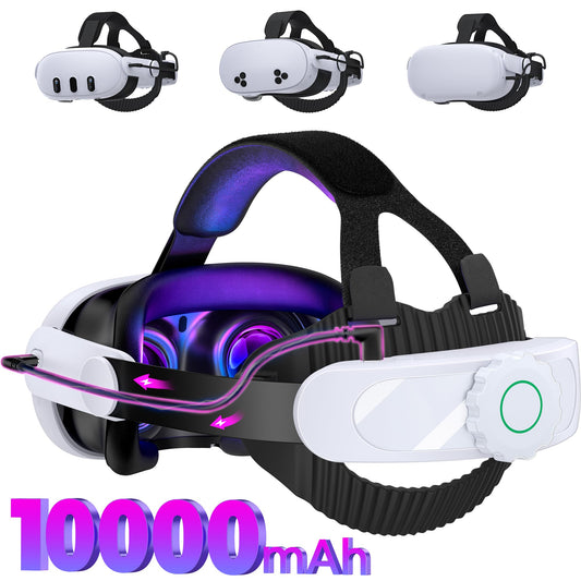 Battery HeadStrap Compatible with Oculus Meta Quest 3S/Quest 3/Quest 2  10000mAh VR Headset Strap Quest 3S Replacement Enhanced Comfort Sega Master System Games