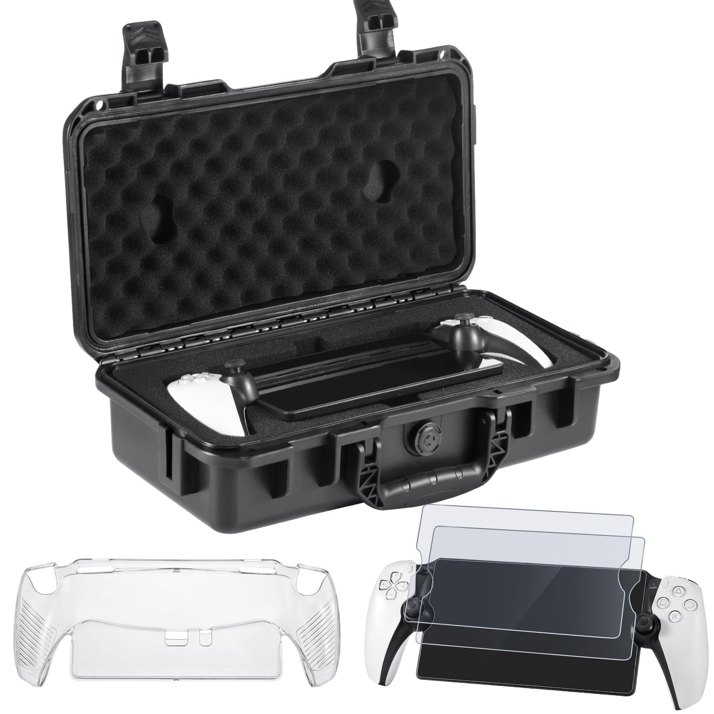 ZENACCE Hard Carrying Case Bundle for PlayStation Portal Remote Player  Accessories Kit Includes Waterproof Travel Bag  Protective Case and Screen Protectors for PS Portal