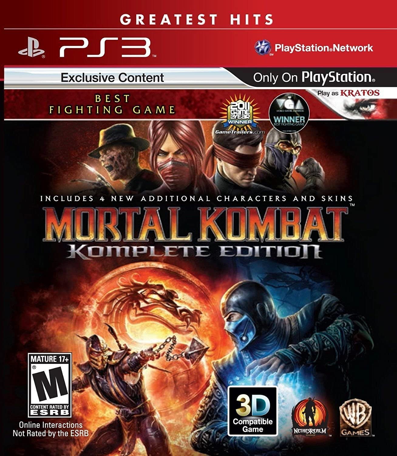 Warner Home Video Mortal Kombat: Komplete Edition - PS3 - 1 Pack - Model 1000276116