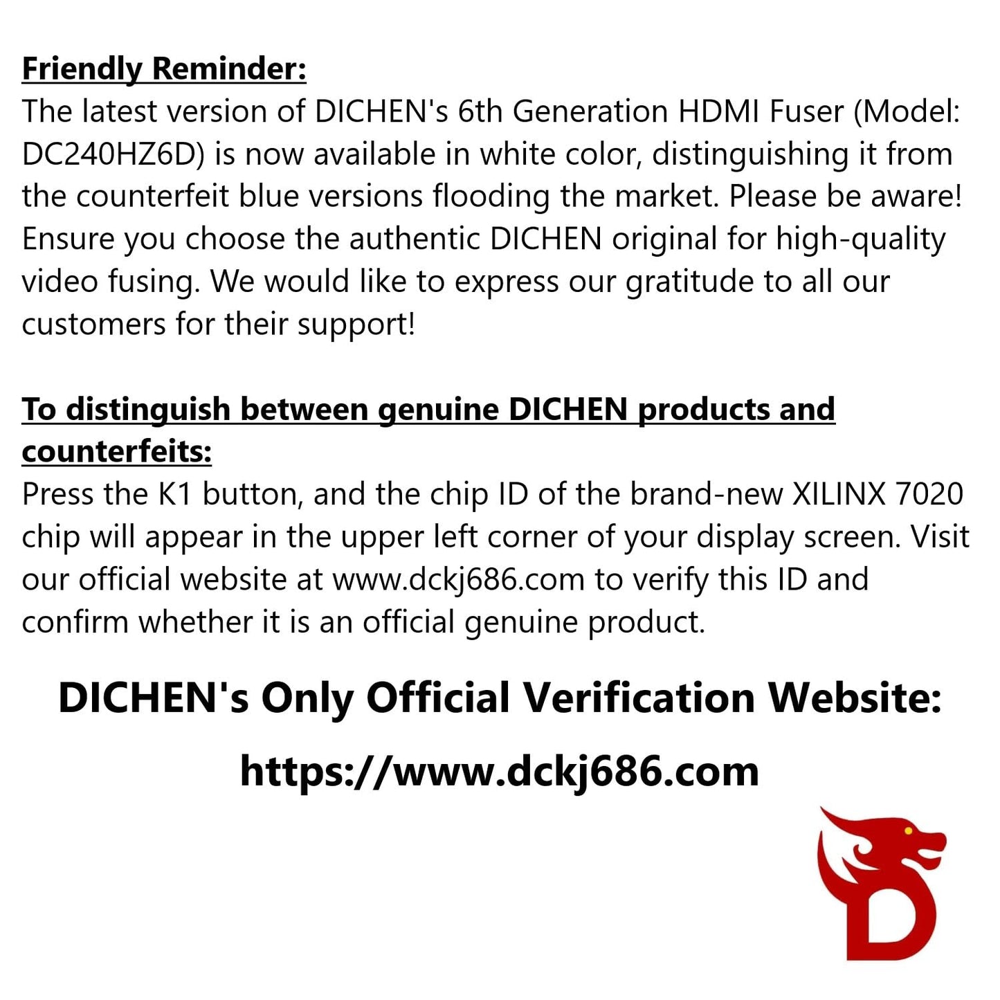 DICHEN DMA Fuser Combiner Display Overlay Adapter, 2K 144Hz HDMI, Aluminum Alloy, White, US Plug