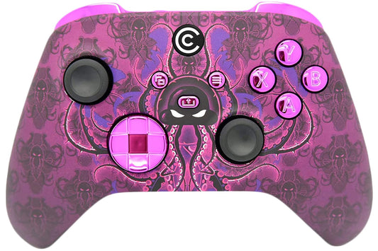 Custom Controllerzz Wireless Controller for Xbox & PC - Purple Monster & Purple Chrome Inserts