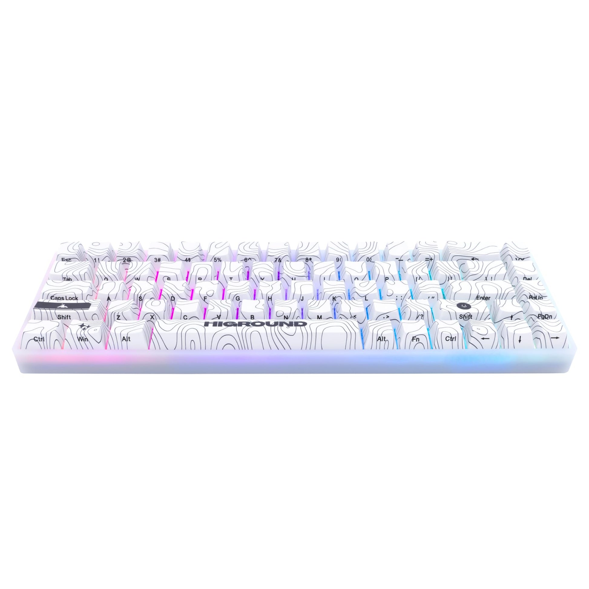 Higround SNOWSTONE 65% Hotswap RGB Mechanical Keyboard - Compact Design, Sleek SNOWSTONE Color