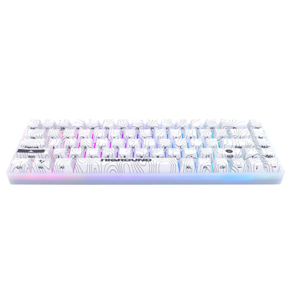 Higround SNOWSTONE 65% Hotswap RGB Mechanical Keyboard - Compact Design, Sleek SNOWSTONE Color