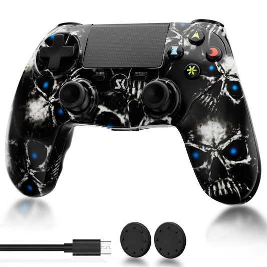 ISHAKO Wireless Controller for PS4, Compatible with PlayStation 4/Slim/Pro, with 6-Axis Motion Sensor/Dual Vibration Feedback/Sp