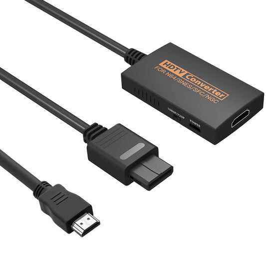 Hgowixx HDMI Adapter for N64, Game Cube & SNES - High-Quality Connection for Enhanced Gaming Experience