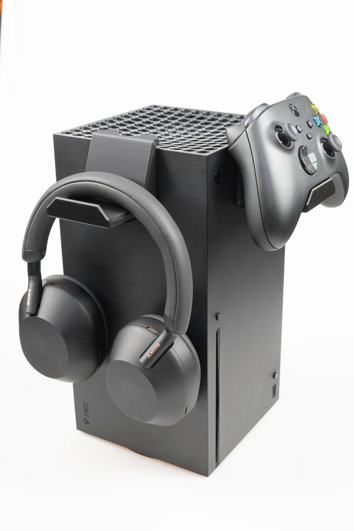 Xbox Series X Controller and Headset Holder - Side-Mounted Stand, Easy Installation, Black