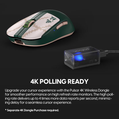 Pulsar Gaming Gears PX2A2SNKR Medium Wireless Gaming Mouse - Ultra Lightweight, Ambidextrous, SHINAZUGAWA SANEMI Color, 26000 DPI