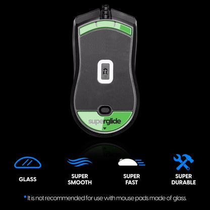 Pulsar Gaming Gears Superglide1 Mouse Feet for Razer Viper 8K - Green, Ultra Strong Glass for Smooth & Durable Performance