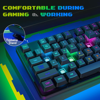 Redragon K509 RGB Gaming Keyboard, 104 Keys, Low Profile, Anti-Ghosting, Black