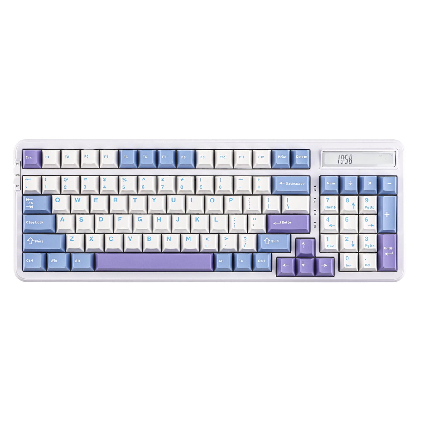 Ematerial nameAKER Cypher 96 Wireless Gaming Keyboard with 8000mAh Battery  Hot Swappable Creamy Keyboard with Numpad and Calculator  RGB Backlit  NKRO for Games/Office (Flamingo Switch)