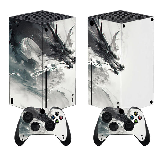 PlayVital Ink Spirit Dragon Custom Vinyl Skins for Xbox Core Wireless Controller  Wrap Decal Cover Stickers for Xbox Series X Console Controller