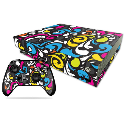 MIGHTY SKINS Xbox One X Skin - Durable Vinyl Decal Wrap Cover - Swirly Design
