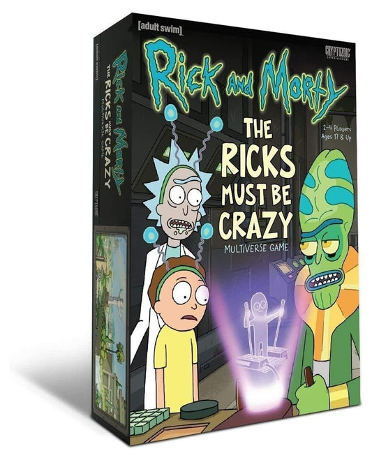 Cryptozoic Entertainment Rick and Morty Game - The Ricks Must Be Crazy, Small, Multicolor, Model 26612CZE, Plastic