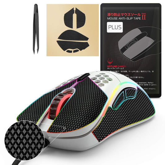 Hotline Games [Grip Upgrade] HOTLINEGAMES 2.0 Plus Mouse Anti Slip Grip Tape Compatible with Model D Gaming Mouse Skins Sweat Resistant Cut to Fit Easy to Apply Professional Mice Upgrade